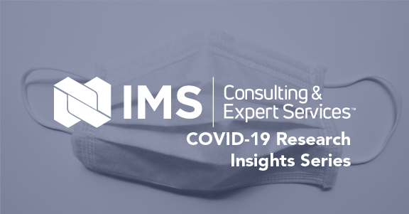 Covid research Insights Series header, black and white with mask in background